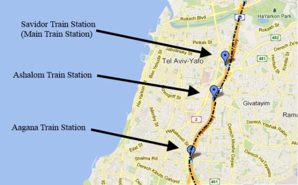 карта шерут карце Тэль-Авіва