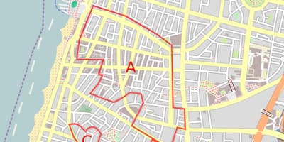 Карта Белы горад Тэль-Авіў