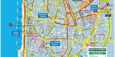 Карта Тэль-Авіва на ровары