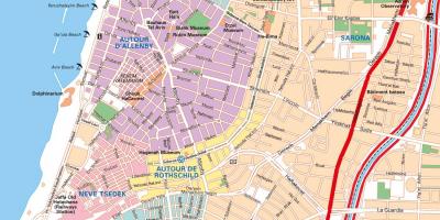 Карта Тэль-Авіва паркоўка