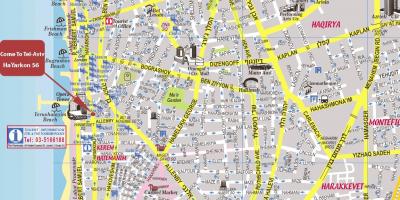 Карта Тэль-Авіва пешаходная экскурсія