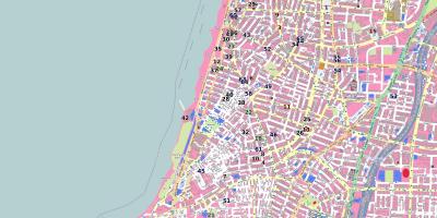 Карта плошчы Рабіна ў Тэль-Авіве